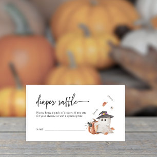 Diaper Raffle Halloween Baby Shower Enclosure Card