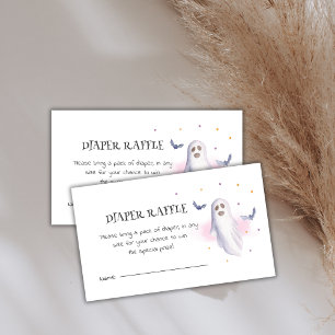 Diaper Raffle Halloween Cute Ghost Baby Shower Enclosure Card