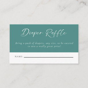 Diaper Raffle Hello Baby Shower Minimal Neutral  Enclosure Card