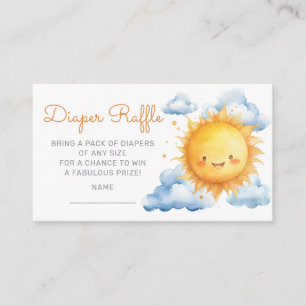 Diaper Raffle Here Comes the Son Baby Shower Enclosure Card