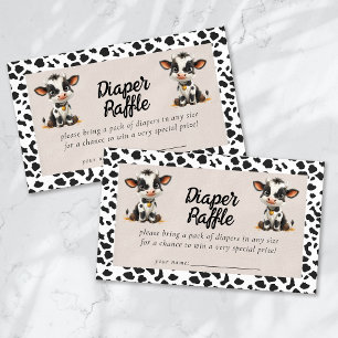 Diaper Raffle Holy Cow Twins Baby Shower Enclosure Card