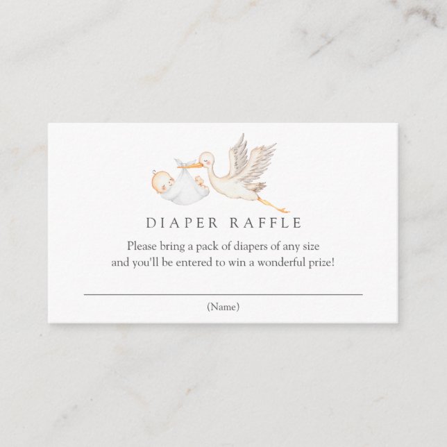 Diaper Raffle insert card (Front)