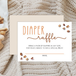 Diaper Raffle Insert Coffee Baby Shower Game Card