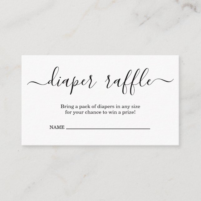 Diaper Raffle Insert for Baby Shower Invitation (Front)