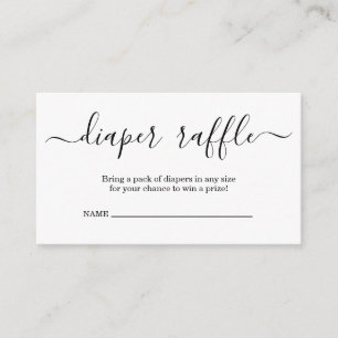 Diaper Raffle Insert for Baby Shower Invitation
