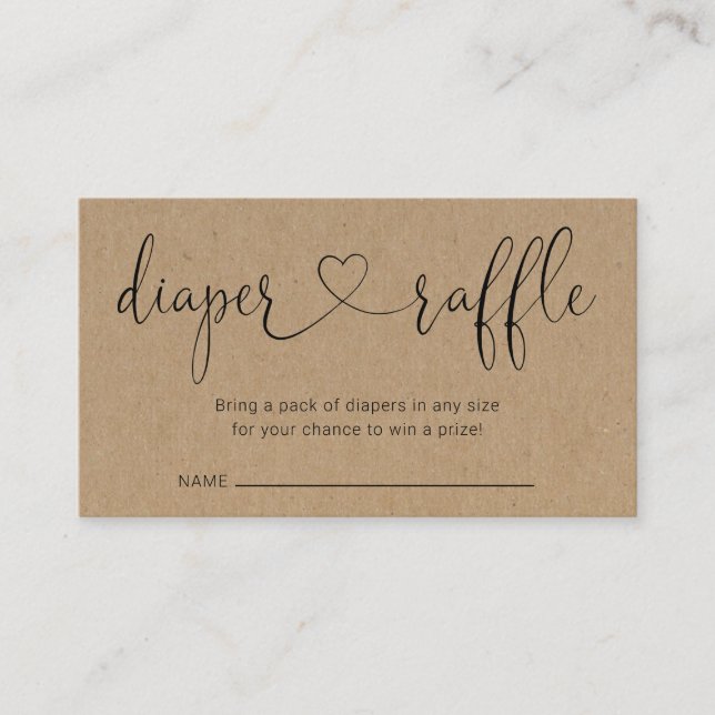 Diaper Raffle Insert for Baby Shower Invitation (Front)