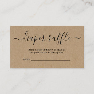 Diaper Raffle Insert for Baby Shower Invitation