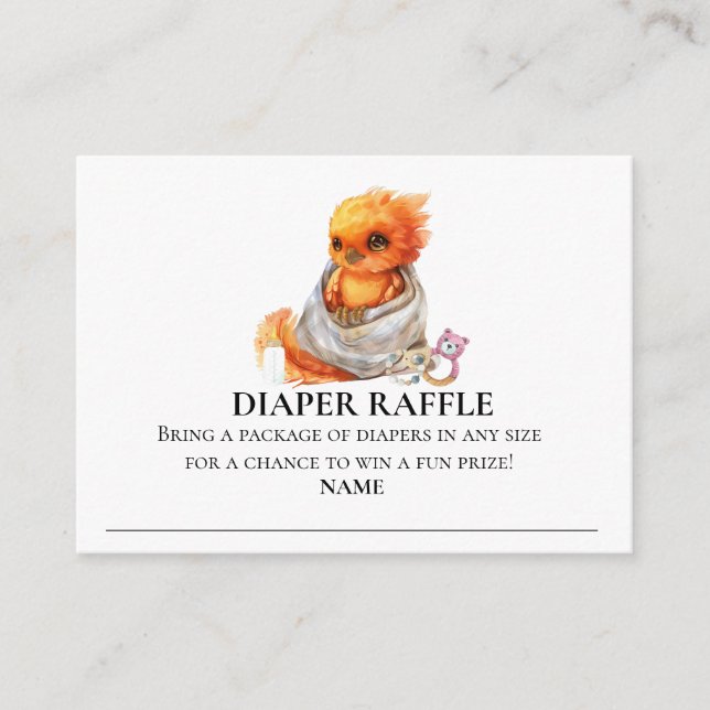 Diaper Raffle Little Baby Phoenix Enclosure Card (Front)