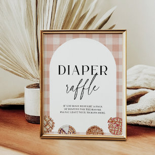 Diaper Raffle Little Cutie Pie Baby Shower Game Poster