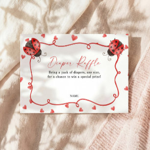 Diaper Raffle Love Bug Baby Shower Enclosure Card