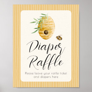Diaper Raffle Mommy To Bee Baby Shower Table Sign
