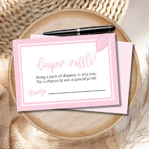 Diaper Raffle Pastel Pink Polka Dot Girl BOHO Invitation