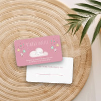 Diaper Raffle Poem Cloud Stars Girl Baby Shower
