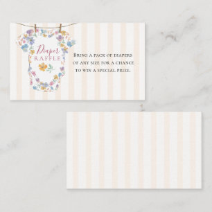 Diaper Raffle Romper Suit Baby Shower Enclosure Card