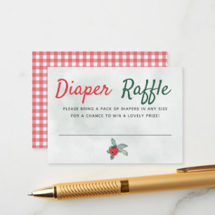 Diaper Raffle Rustic Little Tomato Baby Shower Enclosure Card