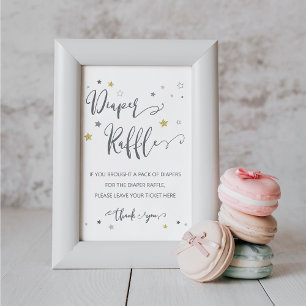 Diaper Raffle Sign Gender Neutral Baby Shower
