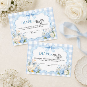 Diaper Raffle Silly Goose Boy Baby Shower Enclosure Card