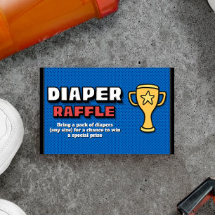 Diaper Raffle - Soccer Baby Shower Enclosure Card