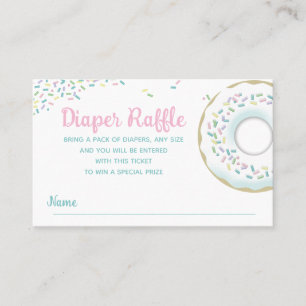 Diaper Raffle Sprinkle Doughnut Baby Shower Business Card
