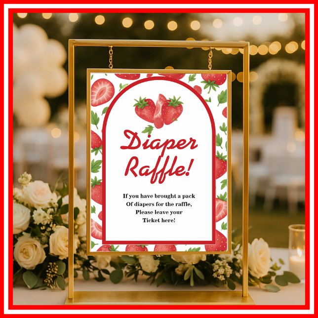 Diaper Raffle Strawberry Berry Sweet Game Poster (Creator Uploaded)