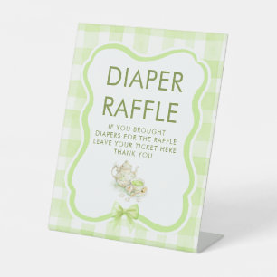 Diaper Raffle Tea Party Baby Shower Table Sign