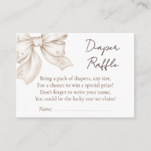Diaper Raffle Ticket Baby Shower Insert