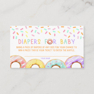 Diaper Raffle Ticket Enclosure Card