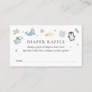 Diaper Raffle Ticket for Baby Shower Enclosure Card