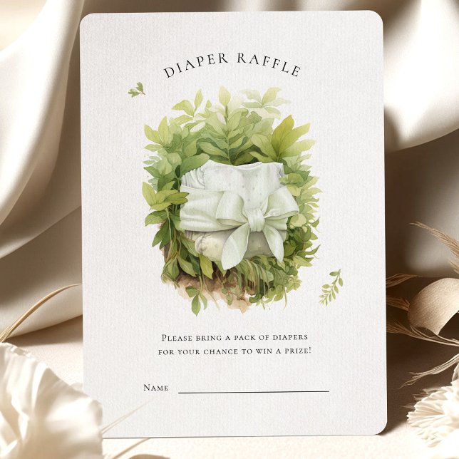 Diaper Raffle Ticket Green Baby Shower Enclosure (Creator Uploaded)