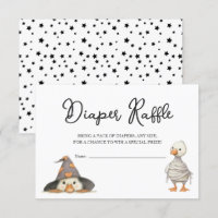 Diaper Raffle ticket halloween goose Baby Shower