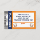 Diaper Raffle Ticket, Sports, Baseball Baby Shower