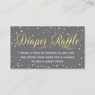 Diaper Raffle Ticket, Twinkle Little Star Enclosure Card