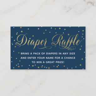Diaper Raffle Ticket, Twinkle Little Star Enclosure Card