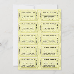Diaper Raffle Tickets Baby Shower