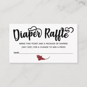 Diaper Raffle Tickets Enclosure Card