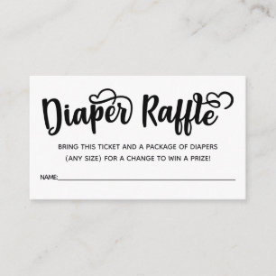 Diaper Raffle Tickets Enclosure Card