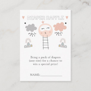 Diaper Raffle Tickets Pathway to the Moon Enclosure Card