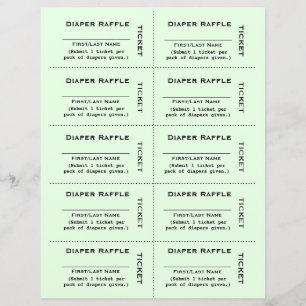 Diaper Raffle Tickets  Simple