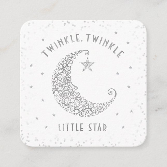 Diaper Raffle Twinkle Little Star Baby Shower Enclosure Card (Front)