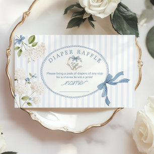 Diaper raffle Vintage French Coquette Baby Shower Enclosure Card