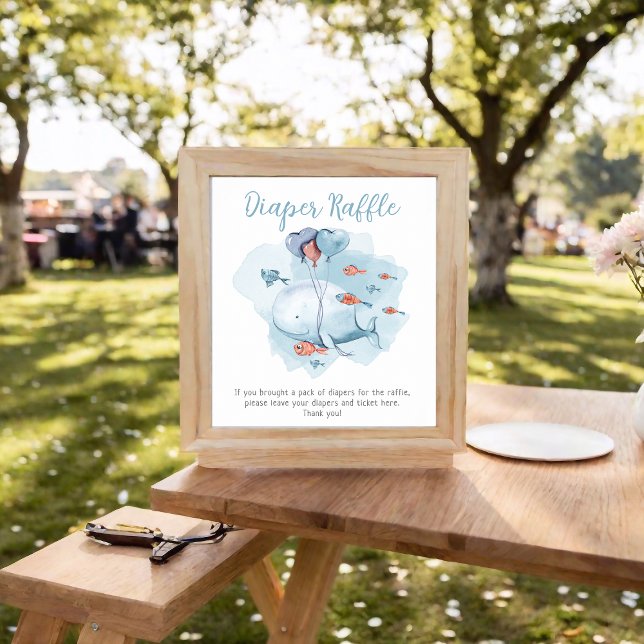 Diaper Raffle Whale Baby Shower Poster (Diaper Raffle Whale Baby Shower Poster 
)