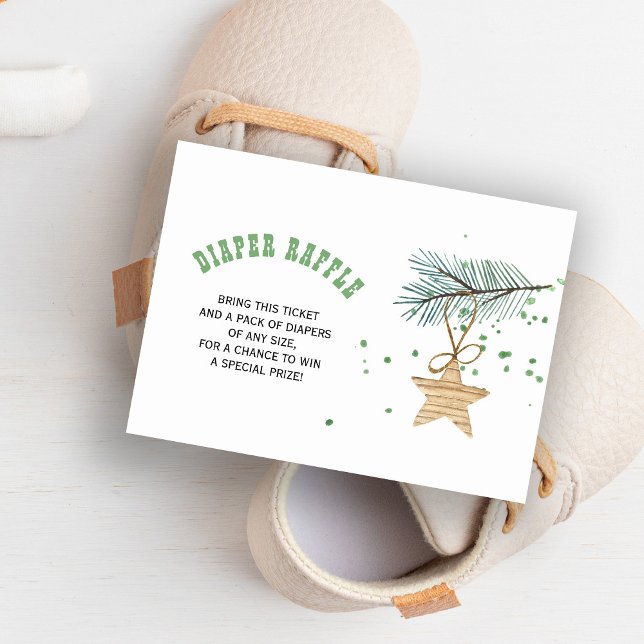 Diaper raffle winter baby shower insert card (Creator Uploaded)
