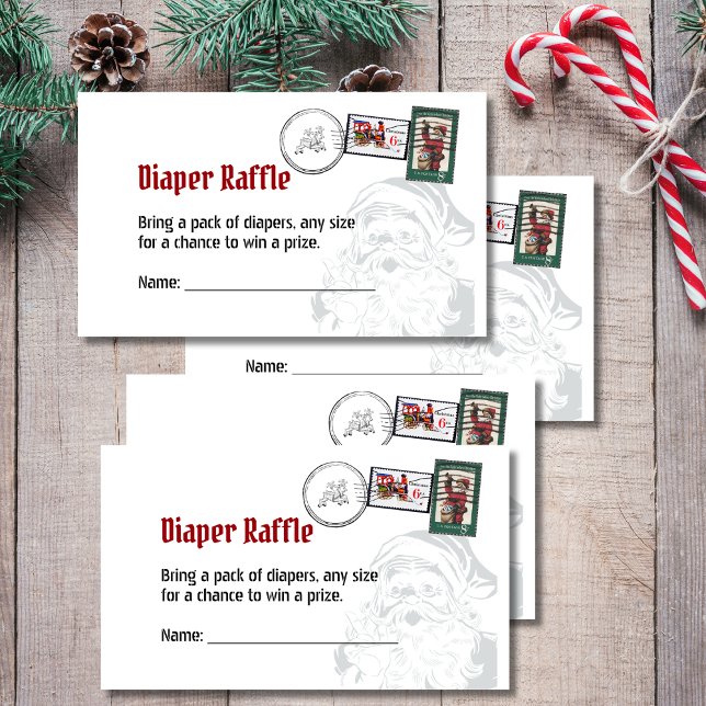 Diaper raffles santas letter north pole postmarked enclosure card (Creator Uploaded)