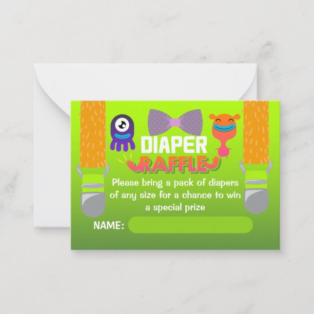 DIAPPER RAFFLE - They've Created a Monster Card (Front)