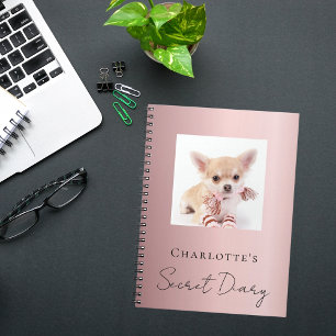 Diary dog pet photo pink notebook