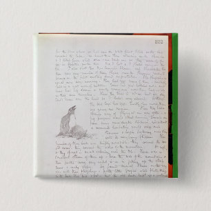 Diary Entry for 9th January, 1902 15 Cm Square Badge