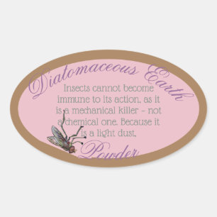 diatomaceous earth oval sticker