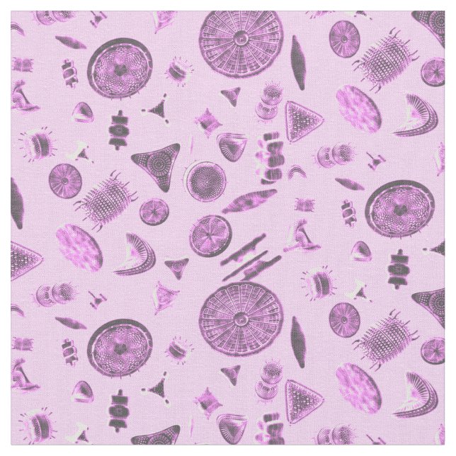 Diatoms Pink Fabric (Close Up)