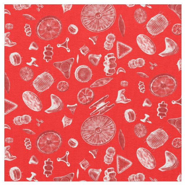 Diatoms Red Fabric (Close Up)
