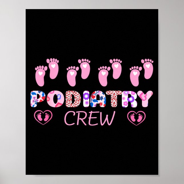 Diatry Crew Footprint Leopard Diatrist Valentine's Poster (Front)